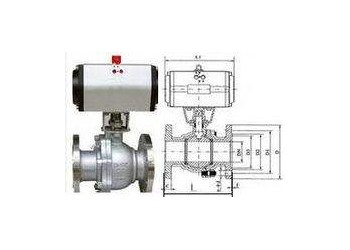 Q641F系列气动阀 法兰气动球阀